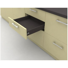 Висувні ящики для кухні InnoTech Atira часткового висування L470 антрацит H70 з дотягом