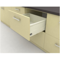 Выдвижные ящики кухня InnoTech Atira частичного выдвижения L470 белый H176 (бок Н70+TopSide металл) c доводчиком SilentSystem