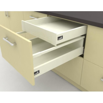 Выдвижной ящик InnoTech Atira полного выдвижения L350 белый H70 c выталкивателем PushToOpen