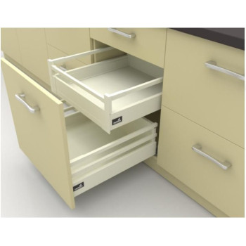 Выдвижные ящики InnoTech Atira полного выдвижения L470 белый H144 (1 релинг) c выталкивателем P2O Выдвижные ящики InnoTech Atira полного выдвижения L470 белый H144 (1 релинг) c выталкивателем P2O