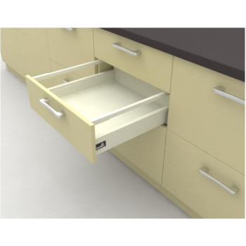 Выдвижные ящики InnoTech Atira частичного выдвижения L520 белый H144 (бок Н70+1 релинг) c доводчиком SilentSystem