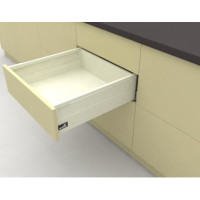 Система для выдвижных ящиков InnoTech Atira полного выдвижения L520 белый H144 (бок Н70+TopSide метал) з виштовхувачем PushToOpen