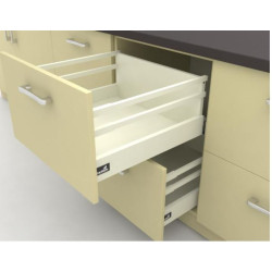 Выдвижные ящики InnoTech Atira полного выдвижения L520 белый H220 (бок Н70+2 релинга) c доводчиком SilentSystem