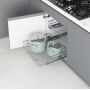 Кошик висувний S-2337-C на тандем Blum п/в, без кріплення до фасаду, 660-680x482x145, секція 700мм, ХРОМ