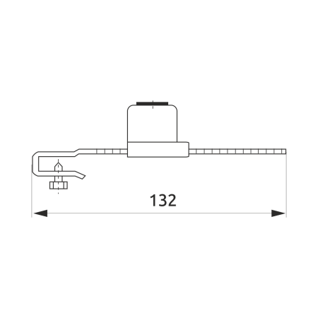 Замок для скляних дверей GIFF 328 L=130 Хром