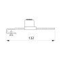 Замок для скляних дверей GIFF 328 L=130 Хром