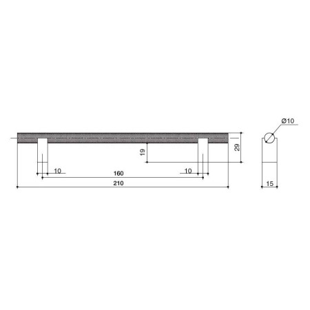 Ручка-скоба Citterio Giulio 160 мм (8 1168.0160.0904) капучино
