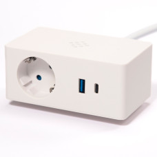 Розетковий блок ASA VersaQ 1x220 бездротова зарядка USB A USB C білий (060.37F.00002)