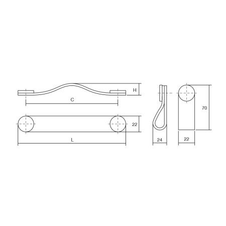 Ручка-скоба Viefe 160 мм (0404.160.P.99.M2) черный / черный матовый