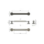 Ручка-скоба Citterio Giulio 160 мм (8 1202.0160.0252) черный матовый