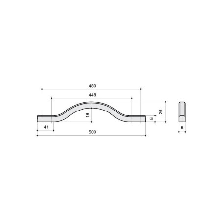 Ручка-скоба Citterio Giulio 488-480 мм (8 1115.480448.0252) черный матовый
