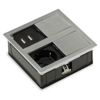 Розетковий блок ASA VersaHit Dual 1x220+1USB 5V IP54 нержавіюча сталь (060.15F.00009)