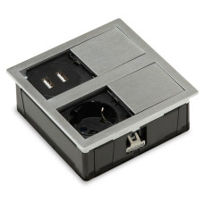 Розетковий блок ASA VersaHit Dual 1x220+1USB 5V IP54 нержавіюча сталь (060.15F.00009)