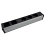 Розеточний блок ASA VersaTek 3x220+1USB 5V с двумя свободными тунелями, алюминий (061.00F.00020)