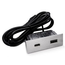 Мебельная USB розетка  ASA VersaPick type A+C нержавеющая сталь (060.29Z.00049)