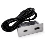Мебельная USB розетка  ASA VersaPick type A+C нержавеющая сталь (060.29Z.00049)