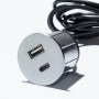 Мебельная USB розетка ASA VersaPick type A+C нержавеющая сталь (060.29Z.00033)