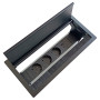 Розеточный блок ASA VersaFlap mono 2.0 (060.42F.00023) 3x220 USB 5V, отделка - черный