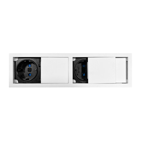 Розеточный блок ASA VersaHit Combi 2x220 IP54 белый RAL 9003  (060.25F.00027)