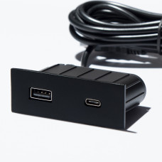 Мебельная USB розетка  ASA VersaPick type A+C матовый черный (060.29Z.00053)