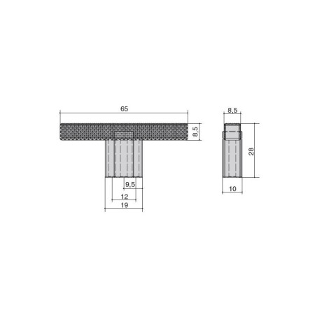 Ручка-кнопка Citterio Giulio (8 1177.0012.0252) черный матовый