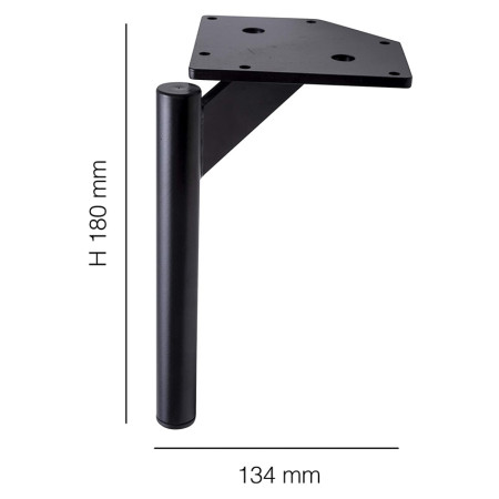Мебельная ножка Ipea Fleming (30FFLEVP180Z/50L) черный