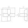 Меблева ручка-кнопка Viefe Equis 40х40x25 мм білий матовий (0614.040.Z.М1)