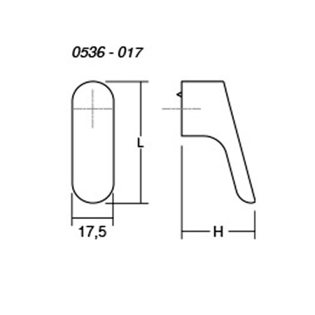 Ручка-кнопка Viefe 17 мм (0536.017.Z.M2) черный матовый