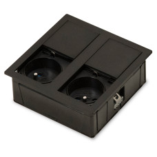 Розеточный блок ASA VersaHit Dual 2x220 IP54 черный матовый (060.15F.00007)