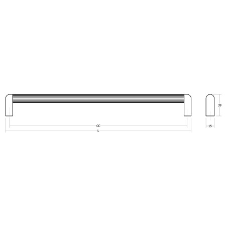 Ручка-скоба Viefe Riss Mini 335×320×39 мм коричневый мокка (0645.320.L.M43)