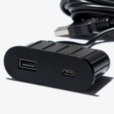 Мебельная USB розетка  ASA VersaPick type A+C матовый черный (060.29Z.00061)