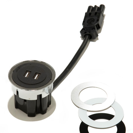 Врізний модуль ASA VersaDot USB чорний  (060.30Y.00006)