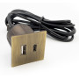 Мебельная USB розетка  ASA VersaPick type A+C состаренная бронза (060.29Z.00047)