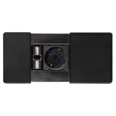 Врізний модуль ASA VersaPad 1x220 2xUSB чорний (060.08F.00002)