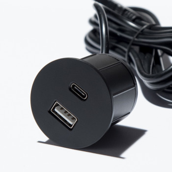 Купити Мебельная USB розетка  ASA VersaPick type A+C матовый черный (060.29Z.00037) РОЗЕТКА В СТІЛЬНИЦЮ від ASA Plastici
