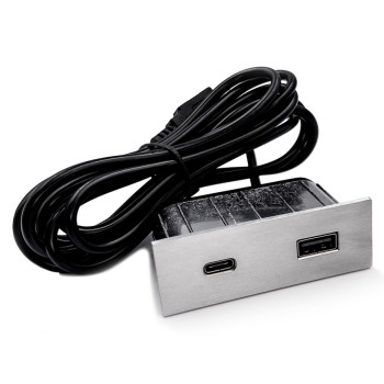 Купити Мебельная USB розетка  ASA VersaPick type A+C нержавеющая сталь (060.29Z.00049) РОЗЕТКА В СТІЛЬНИЦЮ від ASA Plastici