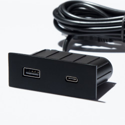 Мебельная USB розетка ASA VersaPick type A+C матовый черный (060.29Z.00053) Мебельная USB розетка ASA VersaPick type A+C матовый черный (060.29Z.00053)