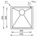 Купити Кухонная мойка CM Filoquadra 45Х45 11901 МИЙКА НА КУХНЮ від CM - 2