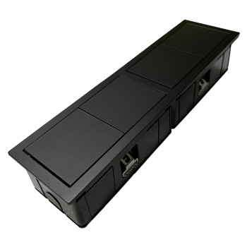 Купить Розеточный блок ASA VersaHit Combi 2x220 IP54 черный матовый  (060.25F.00028) РОЗЕТКА В СТОЛЕШНИЦУ от ASA Plastici