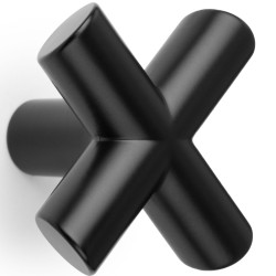Мебельная ручка-кнопка Viefe Equis 40х40x25 мм черный матовый (0614.040.Z.М2)