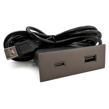 Купить Мебельная USB розетка  ASA VersaPick type A+C титан (060.29Z.00054) РОЗЕТКА В СТОЛЕШНИЦУ от ASA Plastici