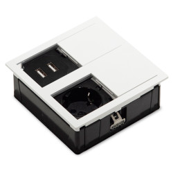 Розеточный блок ASA VersaHit Dual 1x220+1USB 5V IP54 холодный белый RAL 9003 (060.15F.00015) Розеточный блок ASA VersaHit Dual 1x220+1USB 5V IP54 холодный белый RAL 9003 (060.15F.00015)