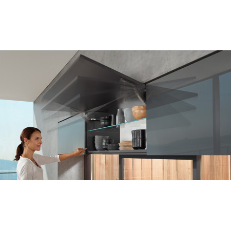 AVENTOS HK top, силовий механізм 23, BLUMOTION, темно-сірий, алюмінієві рамки