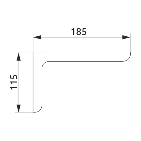 Консоль декоративна GIFF L=180 хром