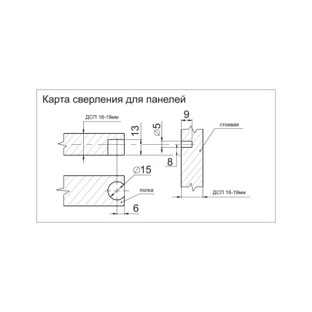 Полицетримач для ДСП полиці 16-19 мм GIFF Clamp S чорний нікель