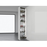 Колона висувна в модуль 450 Inoxa Ellite 859AEY з 5 полицями H=1860-2185 титан