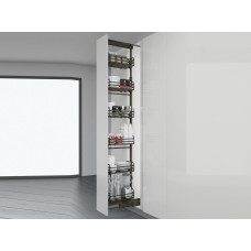 Колона висувна в модуль 300 Inoxa Ellite 859AEY з 5 полицями H=1860-2185 титан