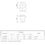  Ручка мебельная кнопка Ferro Fiori  M 9004.01 хром
