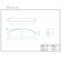 РУЧКА ДЛЯ МЕБЛІВ BRAVO ARC WIND/128,БІЛА