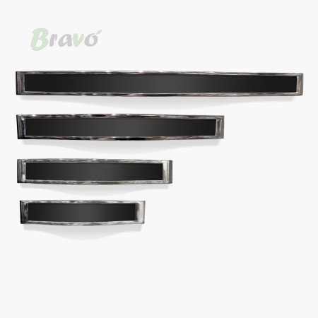 РУЧКА ДЛЯ МЕБЛІВ BRAVO COMBINATOIN/ 128, ХРОМ+ЧОРНИЙ